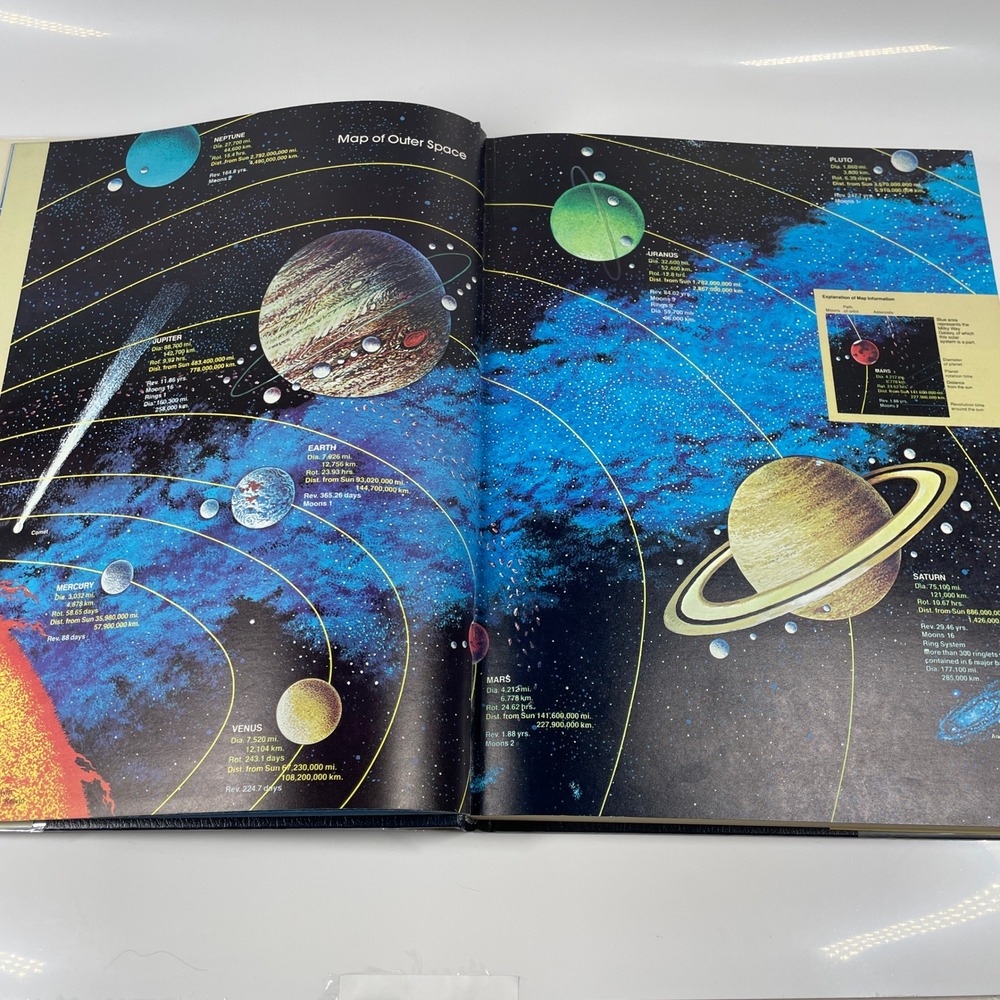 Rand McNally Premier World Atlas New Census Edition Hardcover Vintage Reference